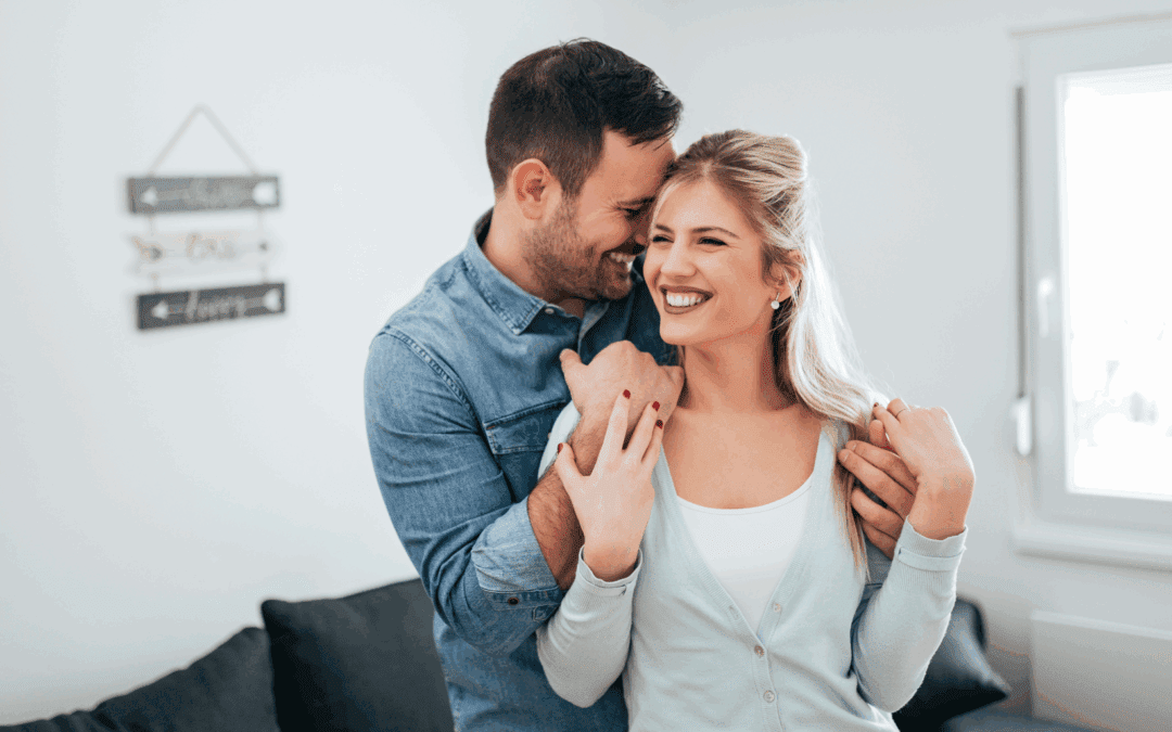 a couple happy after doing relationship workshops near me